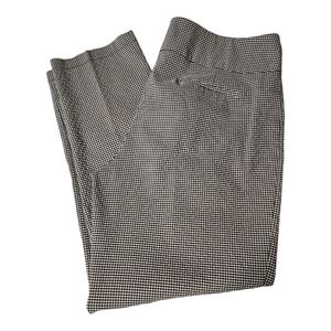 Attyre New York Womens Sz 14  Stretch Black & White Checkered Ankle Pants